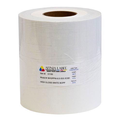 Afinia Label 5.5x500' High Gloss BOPP Label [Non-Perforated] 33618