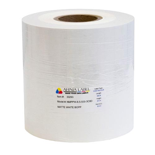 Afinia Label 8.5x500' Matte BOPP Labels [Non-Perforated] 30293