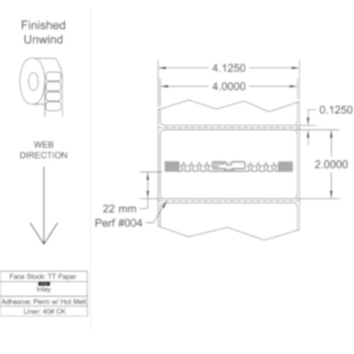 Tageos 4x2 Nova U9 TT Paper RFID Labels 134C01311221