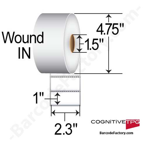CognitiveTPG Cognitive  2.3x1  DT Label [Perforated, Wound-In] 03-89-1006