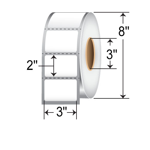 Zebra Z-Xtreme 4000T 3x2 Polyester TT Label [Perforated] 10023165