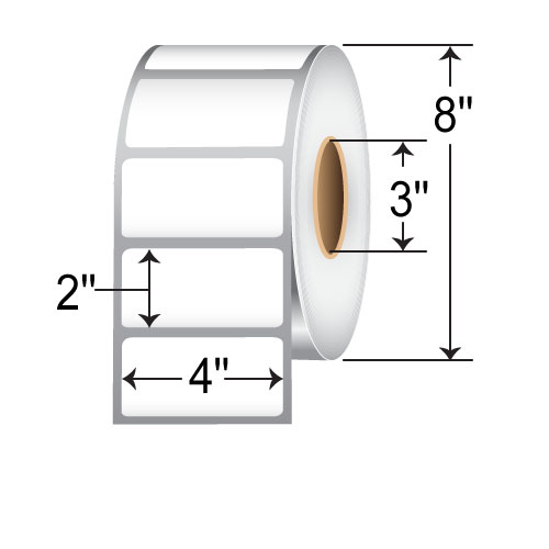 Zebra Z-Xtreme 4000T 4x2 Polyester TT Label [Ultra Aggressive, Perforated] 10023232