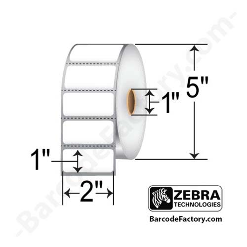Zebra Z-Ultimate 4000T 2x1 Polyester TT Label [Ultra Aggressive, Perforated] 10002629-EA