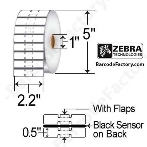 LabelValue.com  Zebra Printer Compatible 10010064 Blue Jewelry  Labels - Barbell Style - 3510 Labels Per Roll : מוצרים למשרד
