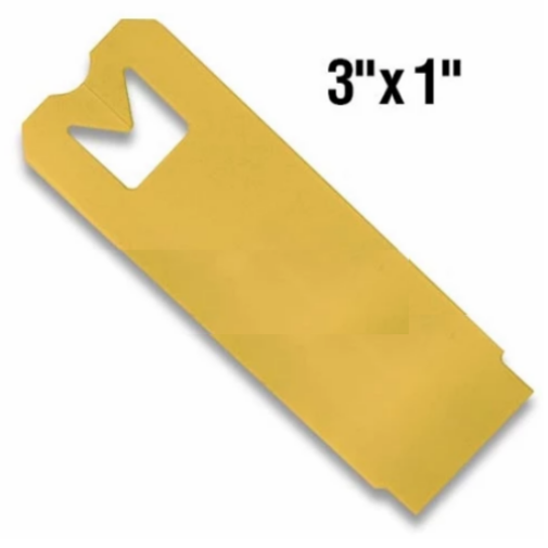 BarcodeFactory 3x1 Thermal Hang Tags Single Roll BAR-HS3X1-GO-EA