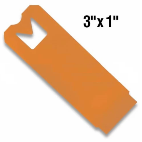 BarcodeFactory 3x1 Thermal Hang Tags Single Roll BAR-HS3X1-OR-EA