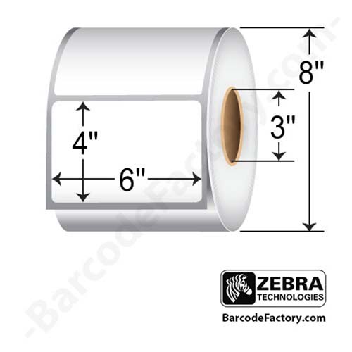 Zebra 6x4 TT Label [Non-Perforated] 72354