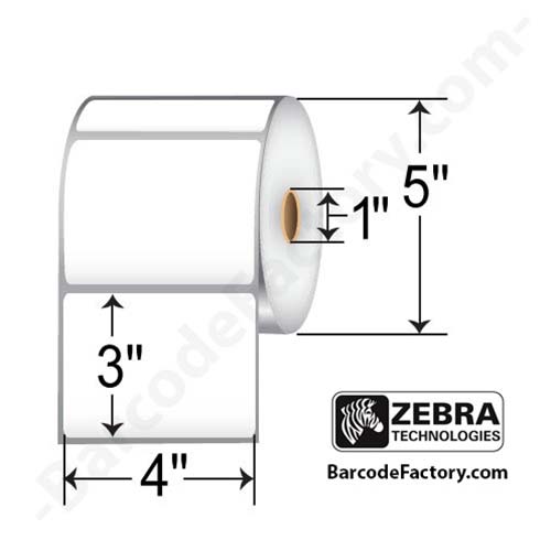 83262 Zebra 4x3 Tt Label Non Perforated 0398