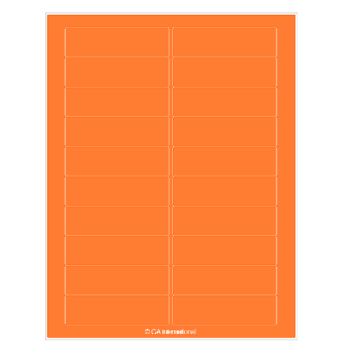 LabTAG 3.5" x 1" Autoclave Labels (8.5″ x 11″ Sheet Size, Orange) ALTR-39OR