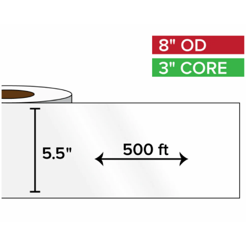 Afinia Label 5.5x500' Satin BOPP Labels [Non-Perforated] 39785