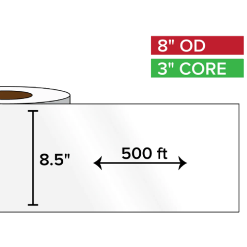 Afinia Label 8.5x500' Satin BOPP Labels [Non-Perforated] 39778