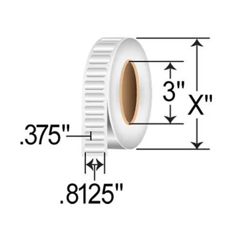 BarcodeFactory 0.8125x0.375 TT Silver Mylar Label [Non-Perforated] BAR-8125-375-2500-MSIL