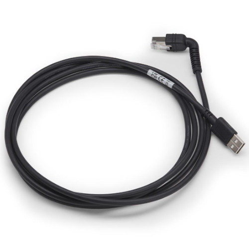 Zebra DS55 USB Cable [7 feet. w/ Right Angle Connector] CBL-U20755-01