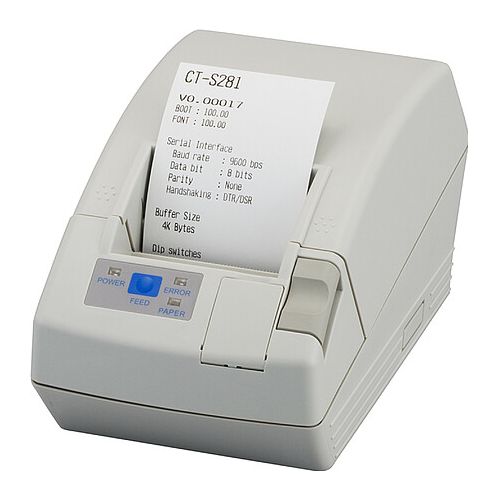 Citizen CT-S281 Receipt Printer [Serial, Cutter] CT-S281RSU-WH-PLM1