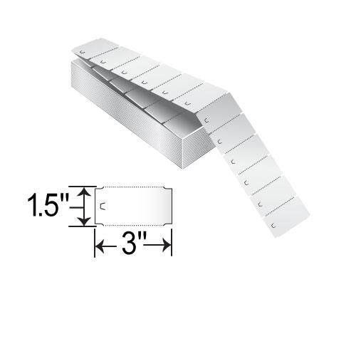 Barcodefactory 3 x 1.5 Fanfold Tags RTAG-3-15-4000-FF