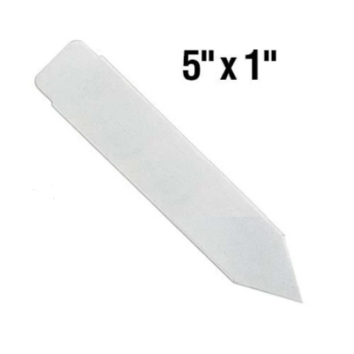 BarcodeFactory 5x1 Thermal White Pot Stakes Single Roll BAR-SX5X1-WH-EA