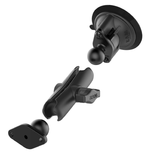 RAM Twist-Lock Suction Cup Double Ball Mount RAM-B-166U