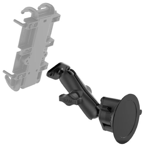 RAM Twist-Lock Suction Cup Double Ball Mount RAM-B-166U