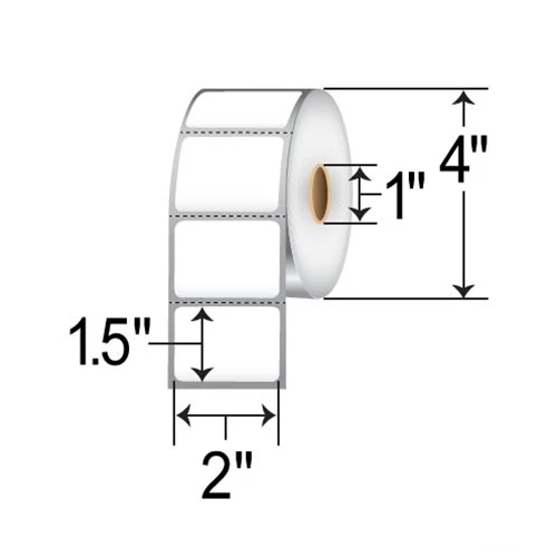 Barcodefactory 2x1.5 Direct Thermal Label - Perforated RD-2-15-960-1