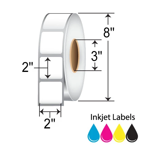 BarcodeFactory 2x2 Inkjet Label [Non-Perforated] L-IJ-MP222950R-38