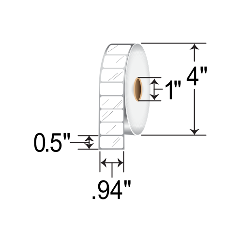 BarcodeFactory 0.94x0.5 Label [Non-Perforated] BAR-.94X.5