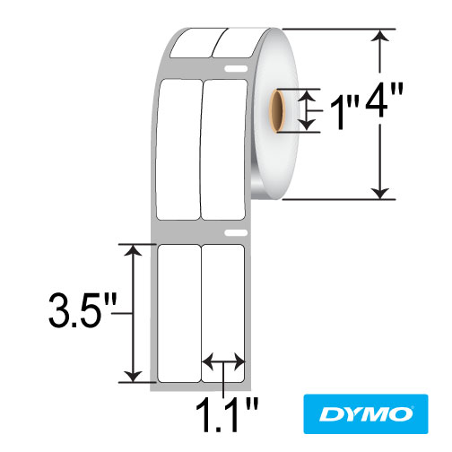 BarcodeFactory 1.1x3.5 Premium DT [Non-Perforated] DYM-11-35-700-1