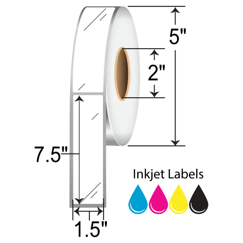 Primera 1.5x7.5 Inkjet Labels [Non-Perforated] 074721-003