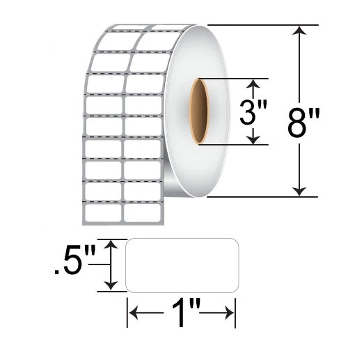 RT-1-05-19200-3 - Barcodefactory 1x0.5 TT Label [2up, Perforated]