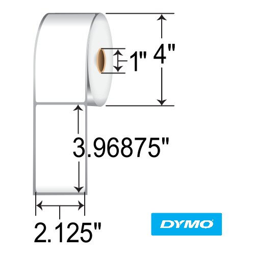 BarcodeFactory 2.125x3.96875 Premium DT Labels [Non-Perforated] DYM-2125-396875-220-1