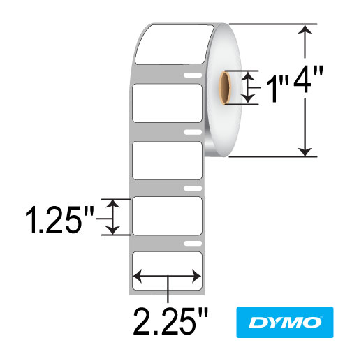 BarcodeFactory 2.25x1.25 DT Labels [Non-Perforated] 530897