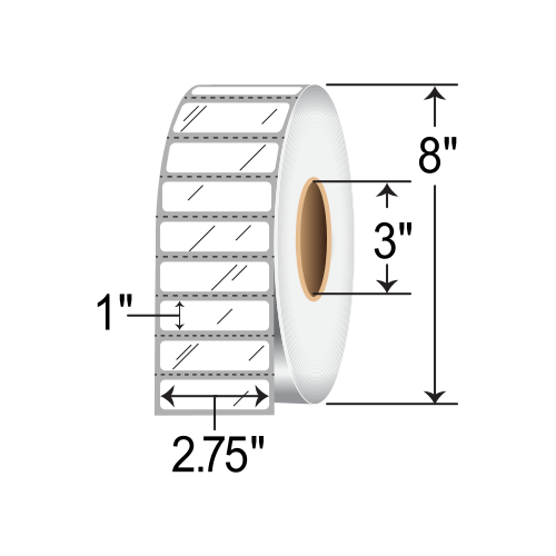 Zebra Z-Ultimate 2000T 2.75x1 Polyester TT Label [Perforated] 10022961