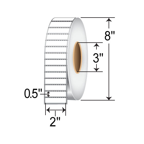 Barcodefactory 2x0.5  TT Label [Perforated] RT-2-05-9600-3-BAR-EA