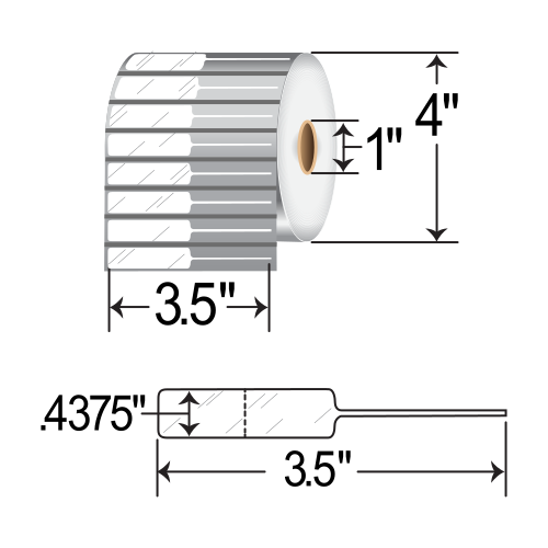 Honeywell 3.5x0.436 TT Jewelry Label [Non-Perforated] DMJ-350044N14