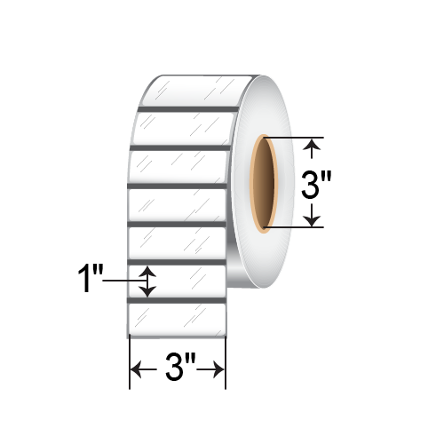 Barcodefactory 3 x 1 Clear Labels BAR-3x1-CLEAR