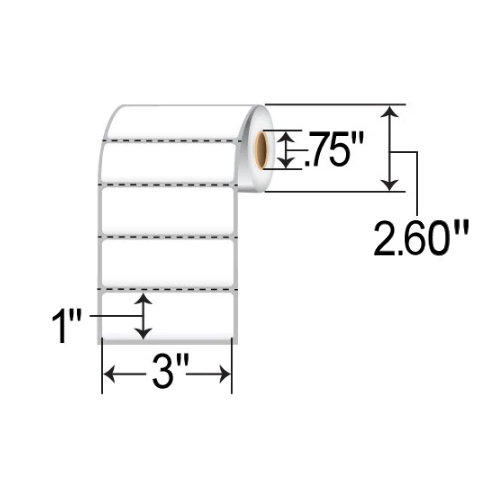 Honeywell 3 x 1 Direct Thermal Paper Label E24457