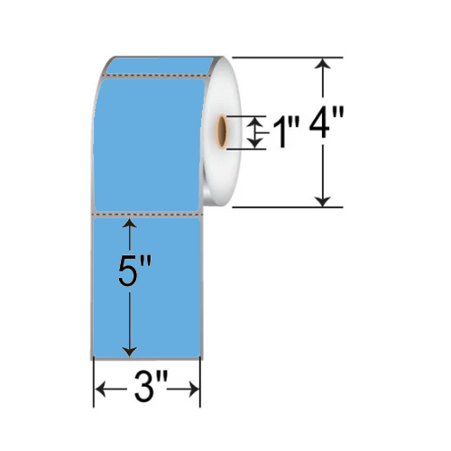 Barcodefactory 3x5  DT Label [Perforated, Blue] RD-3-5-300-BL