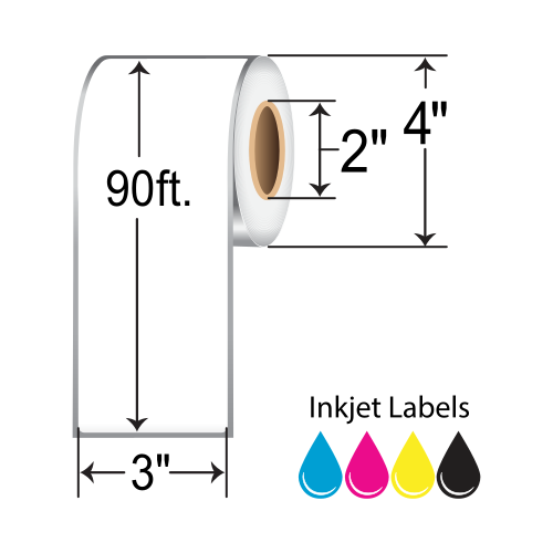 Thermamark 3x90' Inkjet Label [Non-Perforated] IJPM39024