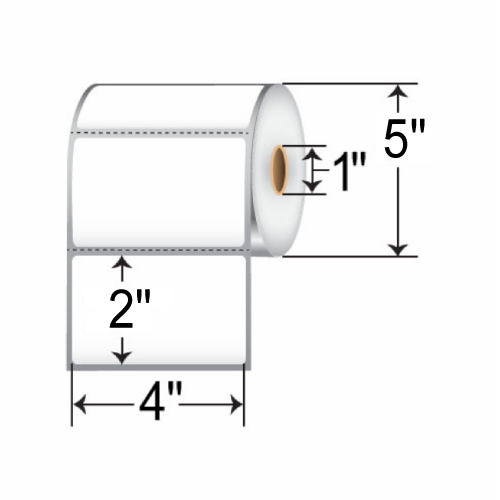 Barcodefactory 4x2 Polypropylene TT Label [Removable, Perforated, IFCO Certified] BAR-4-2-KIM-1-EA