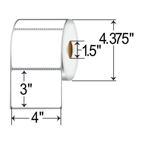 SATO 4x3  TT Label [Perforated] SR15LT-10149