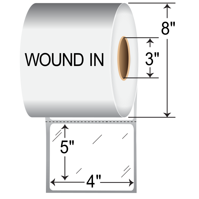 SATO 4x5  TT Label [Perforated, Wound-In] 53S001015