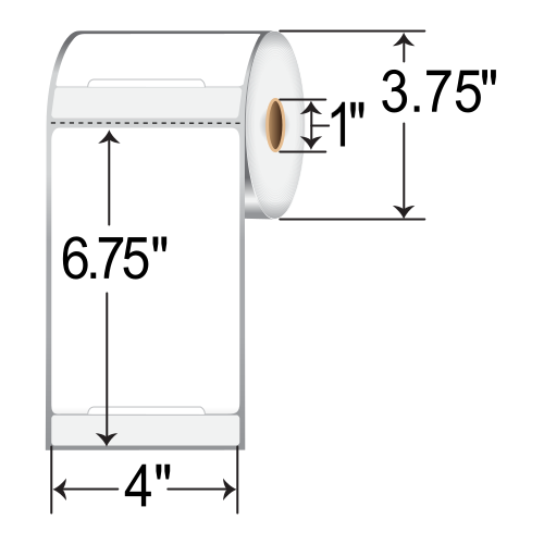 Barcodefactory 4 x 6.75 DT Shipping Label RPS-4-675-250-1