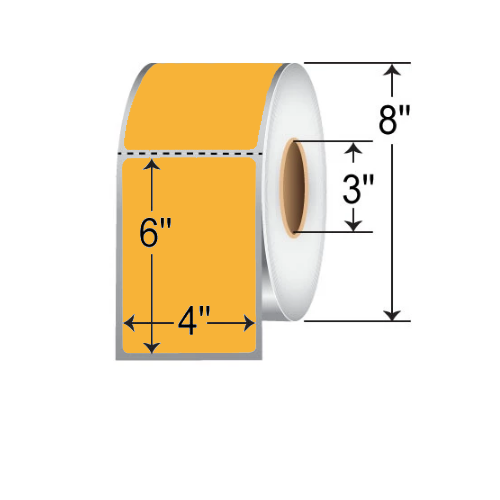 Barcodefactory 4x6  TT Label [Perforated, Orange] TH46-1PO