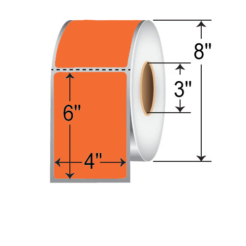 Honeywell 4 x 6 Thermal Transfer Label - Orange E07267-PMS021