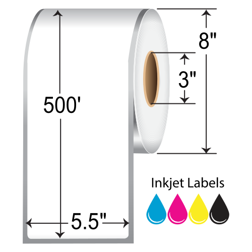 Afinia Label 5.5x500' Satin BOPP Labels [Non-Perforated] 39785