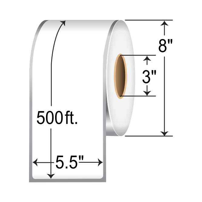 Afinia Label 5.5x500' Satin BOPP Labels [Non-Perforated] 39785