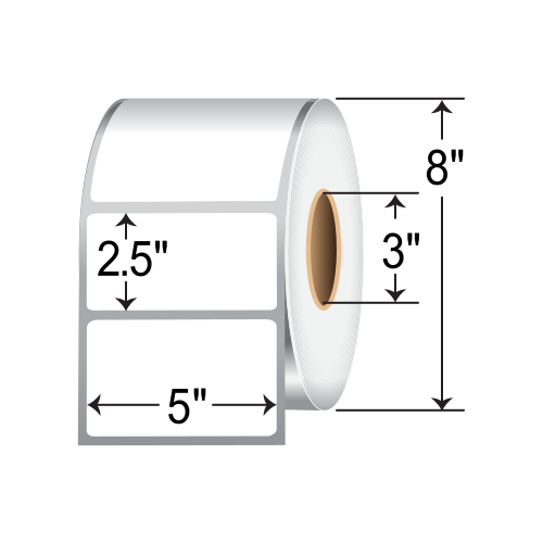 Zebra 5x2.5 TT Label [Non-Perforated] 72298