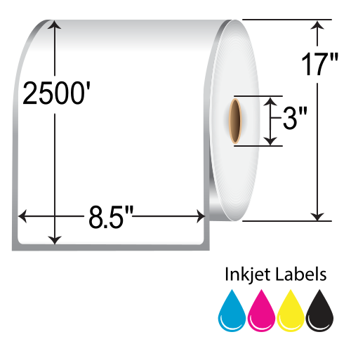 Afinia Label 8.5x 2500' Satin BOPP Labels [Non-Perforated] 39743