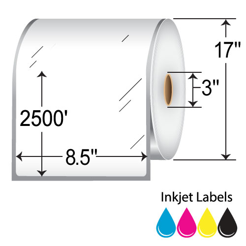 Afinia Label 8.5x2500' High Gloss BOPP Labels [Non-Perforated] 34437