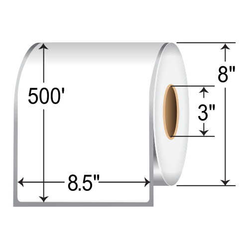 Afinia Label 8.5x500' Satin BOPP Labels [Non-Perforated] 39778