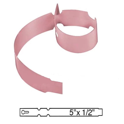 BarcodeFactory 5x0.5 Thermal Pink Tree Wrap Tags Single Roll BAR-WP5X05-PK-EA